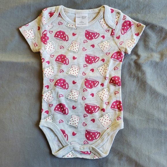 Set of 4 Chloe+Ethan Brand Onesie Bodysuits 3-6 Months Cat and Coffee Themed - Picture 3 of 6